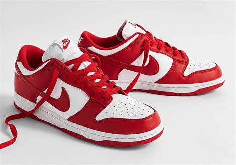 nike dunk low university red fake|nike dunk low retro red.